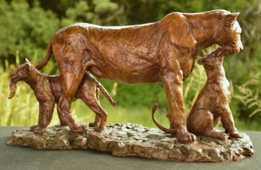 Maternal Instinct - Lioness and cubs