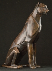 Sitting Cheetah Abstract - Maquette