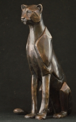 Sitting Cheetah Abstract - Maquette