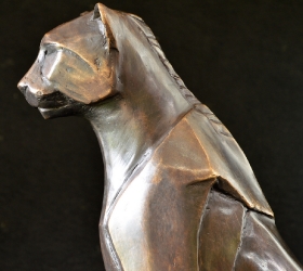 Sitting Cheetah Abstract - Maquette