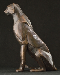 Sitting Cheetah Abstract - Maquette