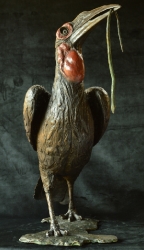 Ground Hornbill with Snake (or not)