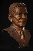 Bronze portrait bust of the late Mr Reddy