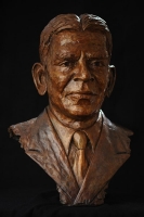 Bronze portrait bust of the late Mr Reddy