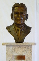 Bronze portrait bust of the late Mr Reddy