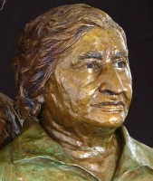 Portrait bust of Mr and Mrs Bhagwandeen