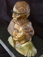 Portrait bust of Mr and Mrs Bhagwandeen