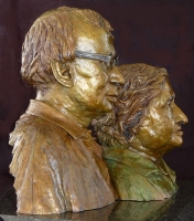 Portrait bust of Mr and Mrs Bhagwandeen