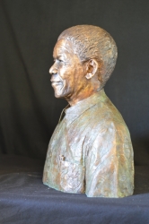 Portrait Bust of Nelson Mandela