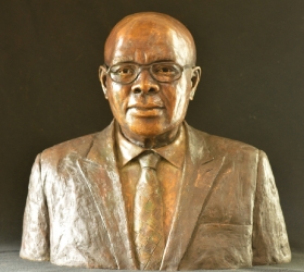 Portrait bust of the Late Dr B. J. Thusi Founder of Matatiele Private Hospital