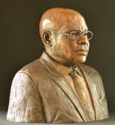 Portrait bust of the Late Dr B. J. Thusi Founder of Matatiele Private Hospital