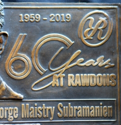 George - 60 years at Rawdons - Relief