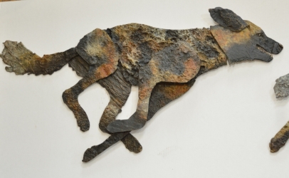 The Race - Wild dogs Textured relief